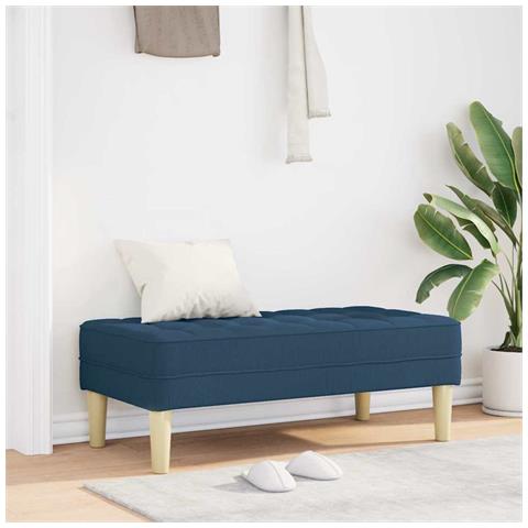 Panchina  Blu 113x57x39 cm in Tessuto - Foto 2