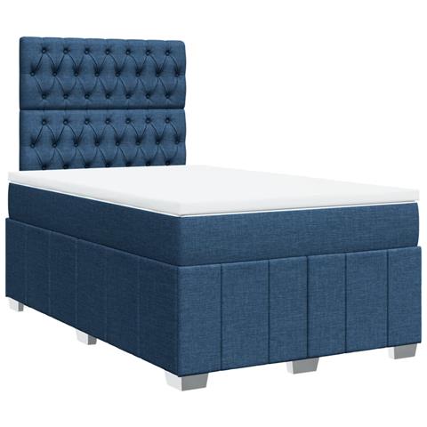 Giroletto a Molle con Materasso Blu 120x190 cm in Tessuto - Foto 1