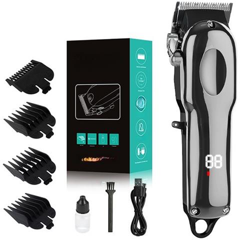 Tagliacapelli Elettrico Professionale Con Display Led - Argento, Potente E Silenzioso - Foto 1