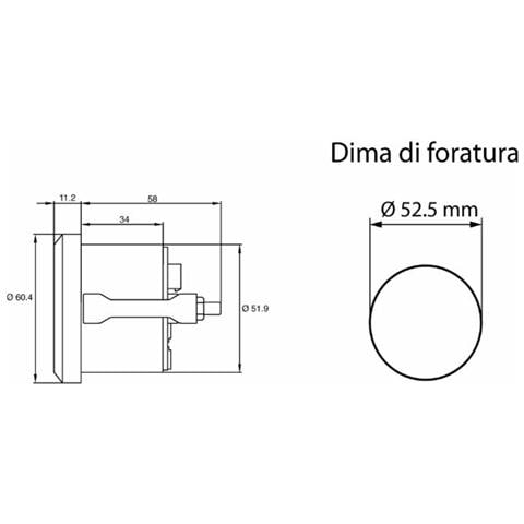 Indicatore Temperatura Acqua Analogico 40-120° Da 24v - Foto 2