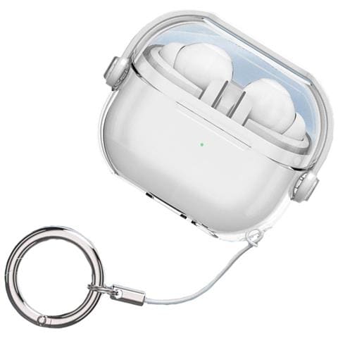 Custodia Protettiva Compatibile Con Samsung Galaxy Buds3/3 Pro - Guscio Trasparente In Pc Tpu Per Auricolari Transparent White - Foto 1