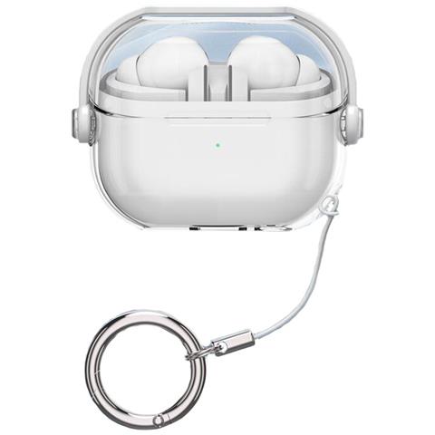 Custodia Protettiva Compatibile Con Samsung Galaxy Buds3/3 Pro - Guscio Trasparente In Pc Tpu Per Auricolari Transparent White - Foto 2