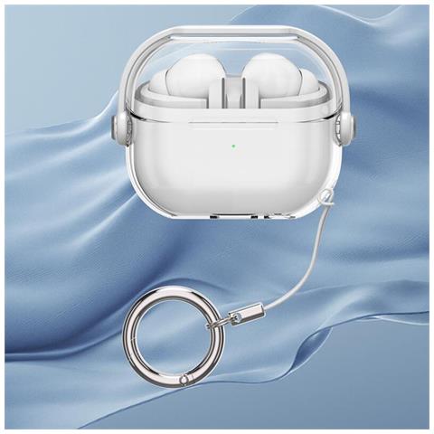 Custodia Protettiva Compatibile Con Samsung Galaxy Buds3/3 Pro - Guscio Trasparente In Pc Tpu Per Auricolari Transparent White - Foto 3