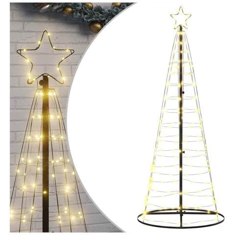Albero di Natale a LED 200 LED Bianco Caldo 182 cm - Foto 1