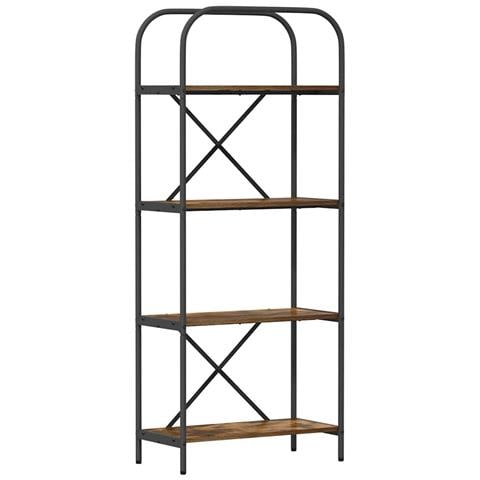 Libreria Rovere fumo 60 x 30 x 146 cm Legno multistrato - Foto 1