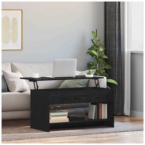 Tavolino da salotto Rovere nero 102 x 50 x 52.5 cm - Foto 2
