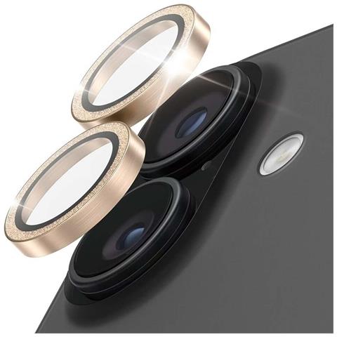 Vetro Protettivo Obiettivo Fotocamera Per Iphone 17 Glitter, Dorato - Foto 1