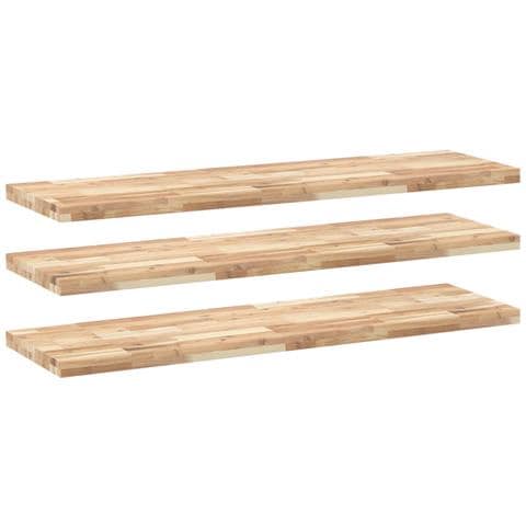 Mensole da Parete 3 pz 120x40x4 cm Legno Acacia Non Trattato - Foto 1