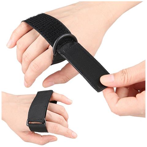 Supporto Per Utensili Da Pasto Assistito Per Anziani - Cinturino In Pelle Nera - Foto 4