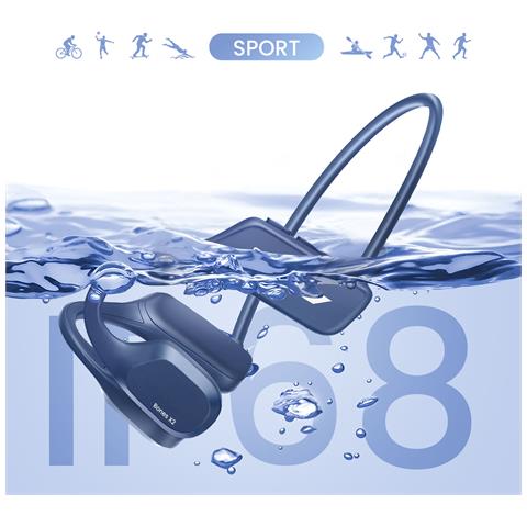 Casco A Conduzione Ossea Bluetooth Modello Bone X2 Con Memoria Da 8gb - Foto 5