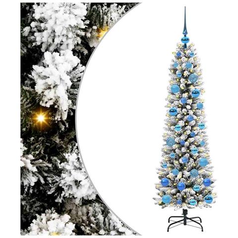 Albero di Natale artificiale con 150 LED Bianco 150 cm - Foto 1