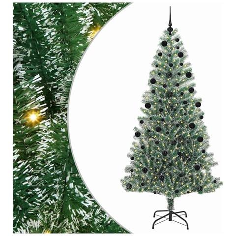 Albero di Natale Artificiale Imbiancato con Luci LED 210 cm - Foto 1