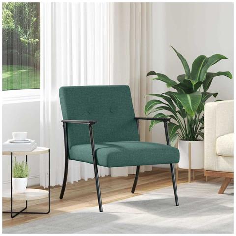 poltrona Verde Scuro 59 x 75 x 78 cm Tessuto - Foto 2
