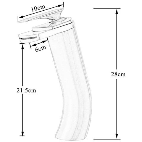 Rubinetto per lavabo da bagno, Blackswan, Cascada tipo M74, modello cromato, misura 28 cm - Foto 4