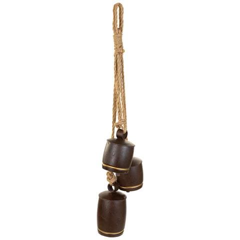 Campana Decorativa In Metallo Marrone 20,3x12,7x81,3h - Foto 1