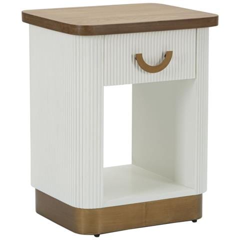 Comodino Vkh15-bianco-mdf-48x40x62 Cm - Foto 1