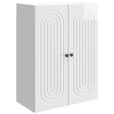Mobiletto a muro Bianco Lucido 66 x 34,5 x 90 cm - Foto 1