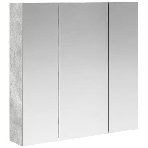 Mobiletto per specchio da bagno Grigio cemento - Foto 1