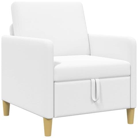 Divano con Storage Bianco 72 x 78 x 87 cm Poliestere - Foto 1