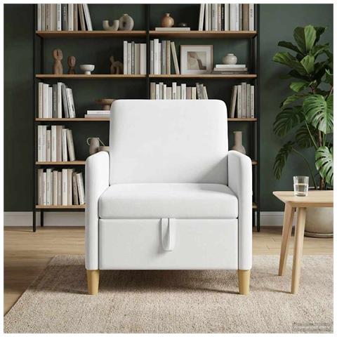 Divano con Storage Bianco 72 x 78 x 87 cm Poliestere - Foto 2