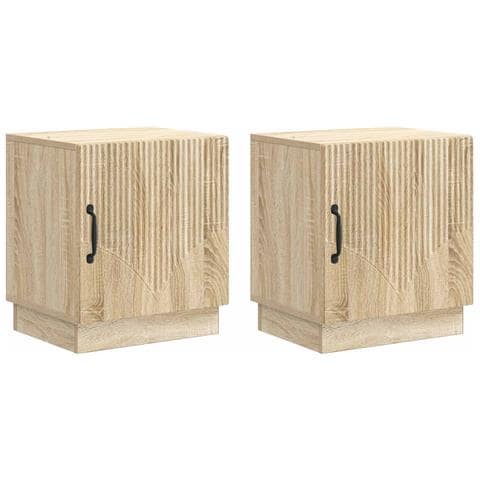 Comodino 2 pcs Rovere Sonoma 43 x 34,5 x 47 cm - Foto 1