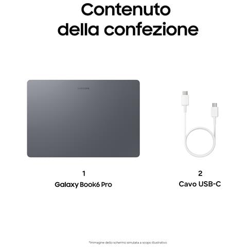 Galaxy Book6 Pro (14", Ultra 7 356H, 32GB), Copilot+PC, lntel® Core™ Ultra 7 processor 356H, 1TB, Portatile, Batteria fino a 30 ore*, Design sottile, Dynamic AMOLED 2X display, Touchscreen, Touchpad Aptico, Galaxy Al, Gray - Foto 14