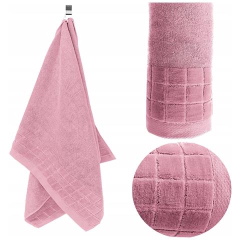 Asciugamano Larisa 70x140 cm 500 g - Rosa cipria - 100% cotone - Morbido e assorbente - Foto 7