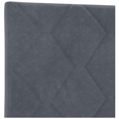Letto box spring con materasso Grigio Scuro 90 x 200 cm Velluto - Foto 9