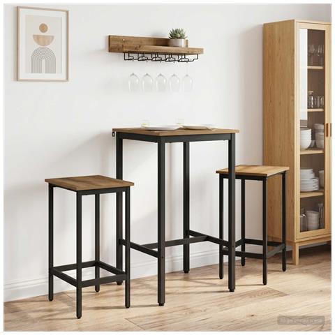 Tavolo da bar 52 x 52 x 90 cm Legno ingegnerizzato Rettangolare - Foto 2