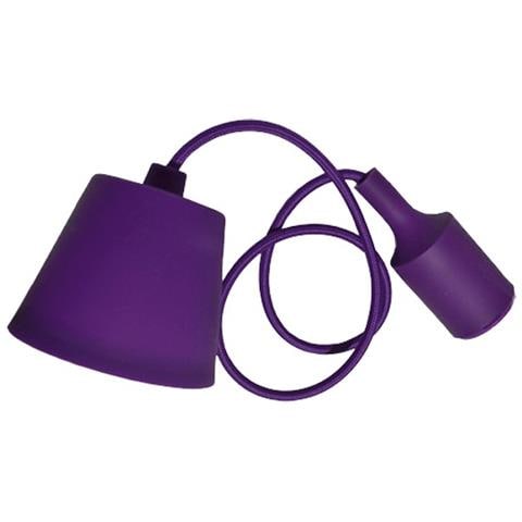 Lampadario Portalampada E27 Colore Viola Vt-7228 3483 - Foto 3