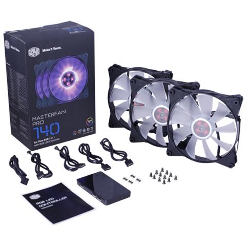 Kit Ventola di Raffreddamento MasterFan Pro 140 Air Flow RGB 3in 1 per CPU con Controller RGB LED - Foto 10