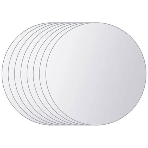 8 Pz Piastrelle A Specchio Rotonde In Vetro - Foto 6