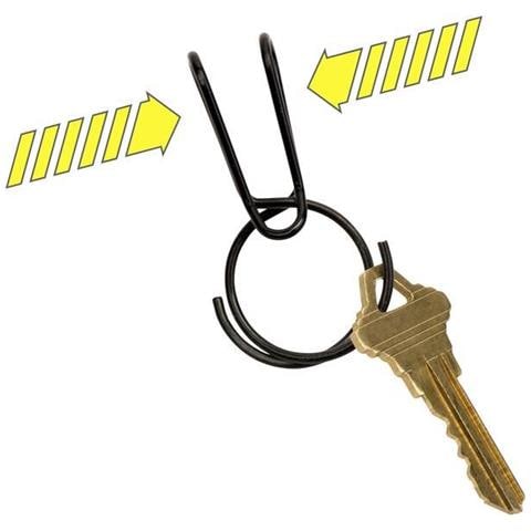 Squeezering Easy Load Key Clip Anello Portachiavi Nero 1 Pz. - Foto 1