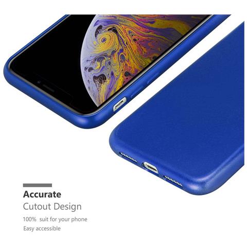 Cadorabo Custodia Compatibile Con Apple Iphone Xs Max In Blu Metallico - Coperchio Protettivo In Silicone Tpu Flessibile - Foto 9