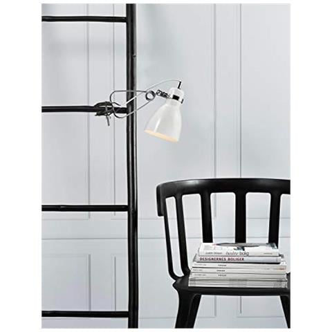 73072001 - Lampada Da Tavolo A Morsetto, Colore: Bianco - Foto 2