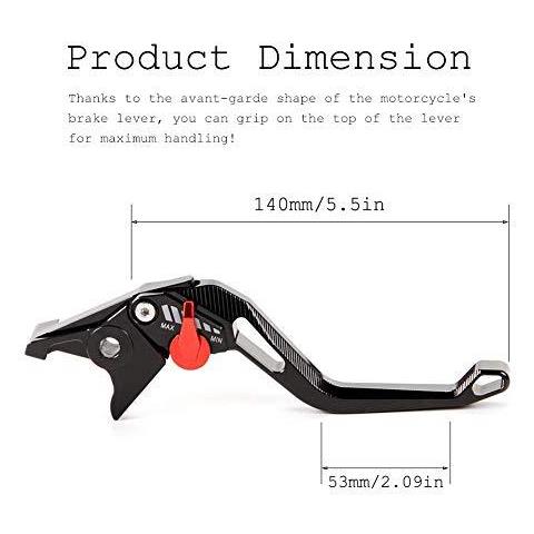 Breve Freno Leve Di Frizione Regolabili Per Yamaha Yzf-r125 125r 2013-2019 Mt-125 2014-2019 Nera - Foto 2