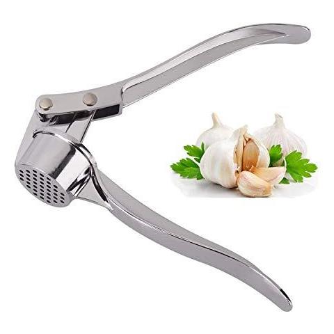 Cucina Professionale In Acciaio Aglio Stampa Aglio Mincer Zenzero Frantoio Peeler Squeezer Aglio Resistente Presser Aglio Aglio Crush Chopper User-friendly Facile Da Pulire E Molto Resistente - Foto 1