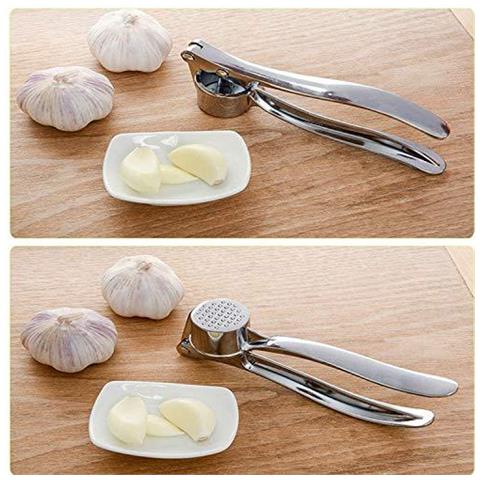 Cucina Professionale In Acciaio Aglio Stampa Aglio Mincer Zenzero Frantoio Peeler Squeezer Aglio Resistente Presser Aglio Aglio Crush Chopper User-friendly Facile Da Pulire E Molto Resistente - Foto 4