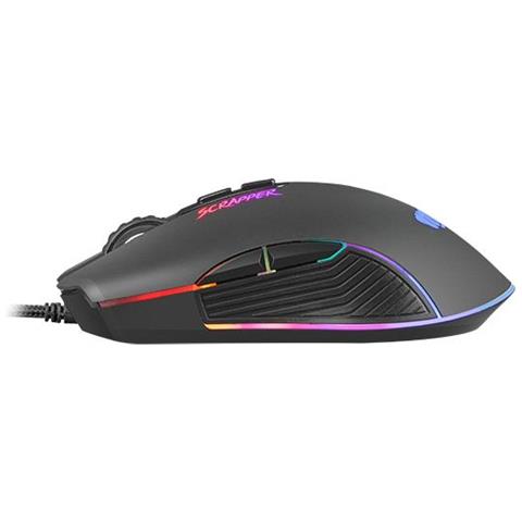 Mouse Da Gioco Raschietto Cablato, 500-6400 Dpi, Nero - Foto 2