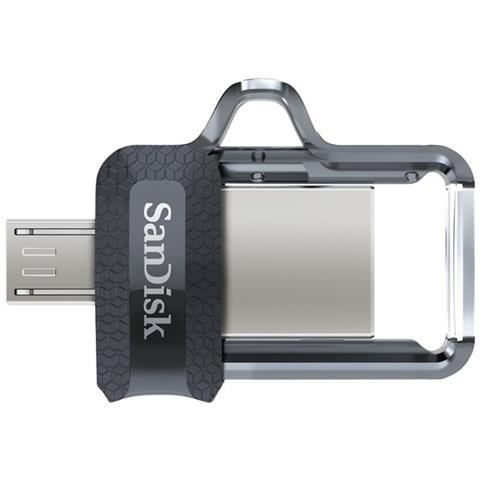 173386 128GB USB 3.0 (3.1 Gen 1) Type A / micro-B Nero, Trasparente unità flash USB - Foto 1