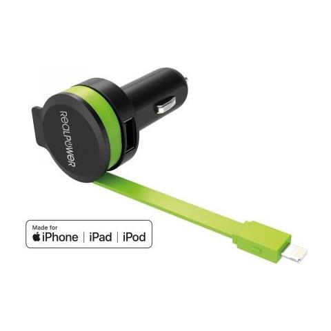 Car Charger L - Integrated Lighning Cable+ 1x Usb (257637)  - Foto 2