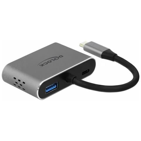64074 replicatore di porte e docking station per laptop USB 3.2 Gen 1 (3.1 Gen 1) Type-C Grigio - Foto 1