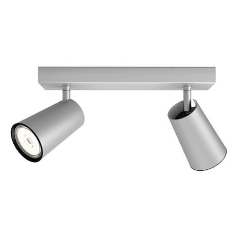 Plafoniera Regolabile - 2 Punti - Gu10 - Metallo - 93520 - Foto 1