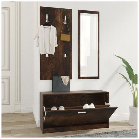 Set Scarpiere 3 In 1 Rovere Fumo In Legno Multistrato - Foto 6