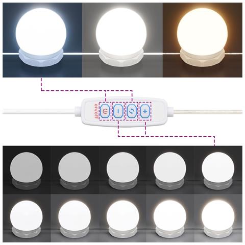 Toeletta Con Led Rovere Fumo 60x40x140 Cm - Foto 2