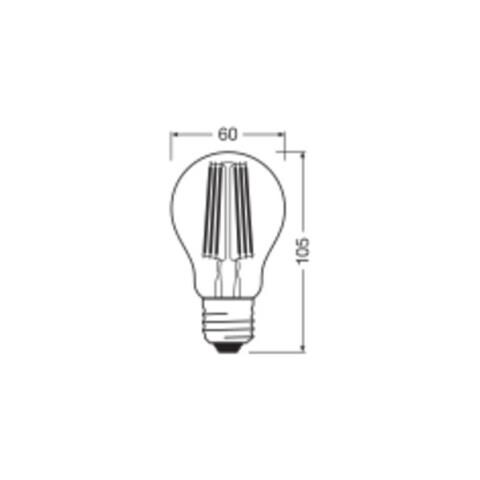 Lampadina Led Osram A E27 Trasparente 7,2w 1521lm 3000k Ip20 300° [lv-4099854009532] - Foto 4