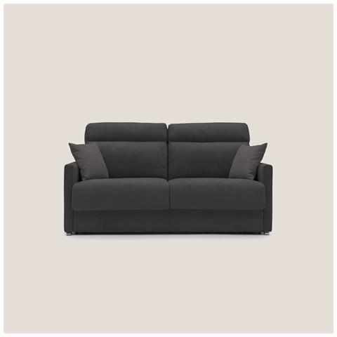 Margot Divano letto matrimoniale con schienale morbido alto in tessuto T02 176 cm (mat. 140x197) nero - Foto 3