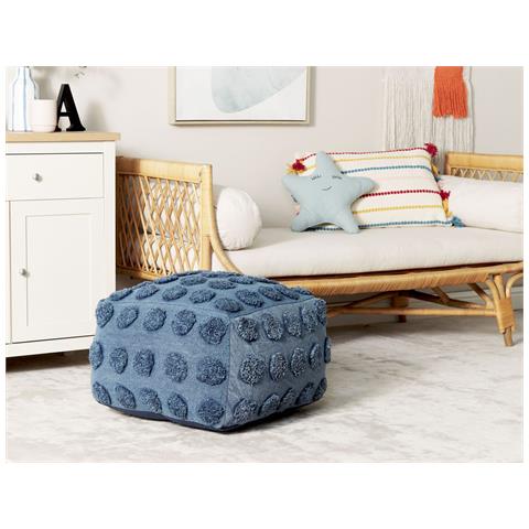 Pouf Vishvi Cotone Blu - Foto 1