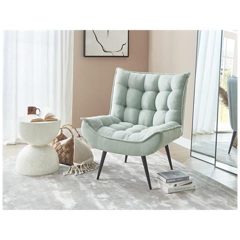 Poltrona Tessuto Verde Menta Alvesta - Foto 1