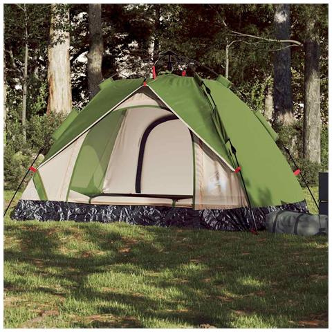 Tenda A Cupola Da Campeggio 2 Persone Verde A Rilascio Rapido - Foto 2